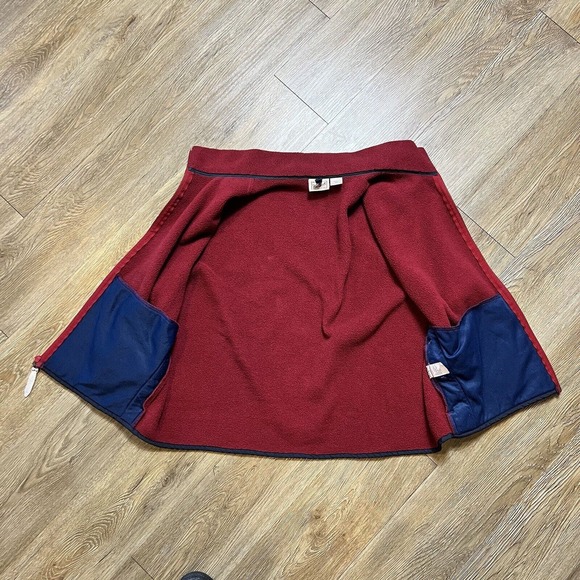 Woolrich Vest Women's Extra Large Fleece Maroon Outdoor Lightweight Navy Hem - Picture 11 of 11